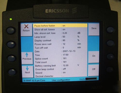 Ericsson rsu-12 ribbon fiber optic fusion splicer RSU12