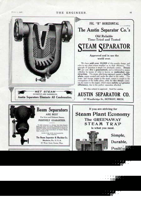 1906 austin steam separator ad-detroit mi 704A