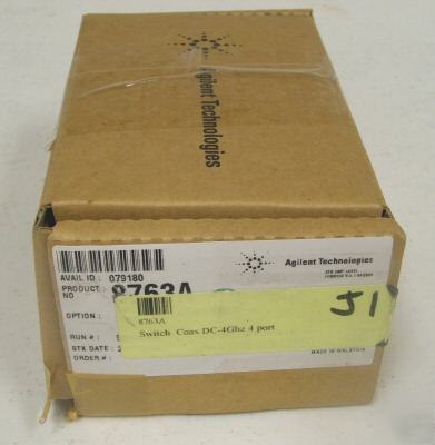 New agilent 8763A coaxial switch never used 