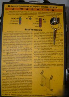 Scientific technologies light curtain controller
