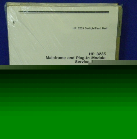 Hp 3235 switch/test unit mainframe plug- service manual