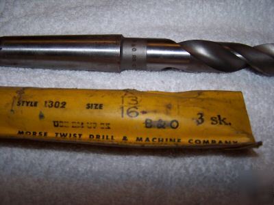Morse high speed drill 13/16 style 1302 b&o railroad