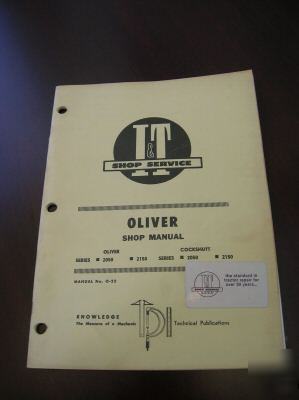 Oliver cockshutt i & t shop manual o-22