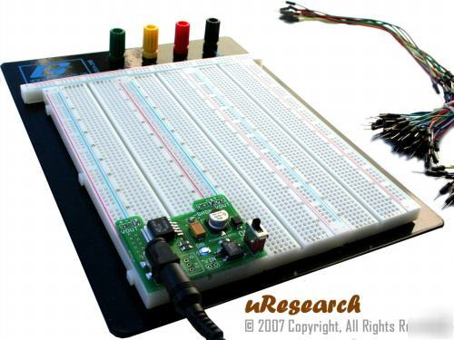 Solderless breadboard 2590 pts 5V regulator adapter kit