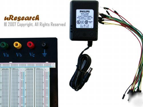 Solderless breadboard 2590 pts 5V regulator adapter kit