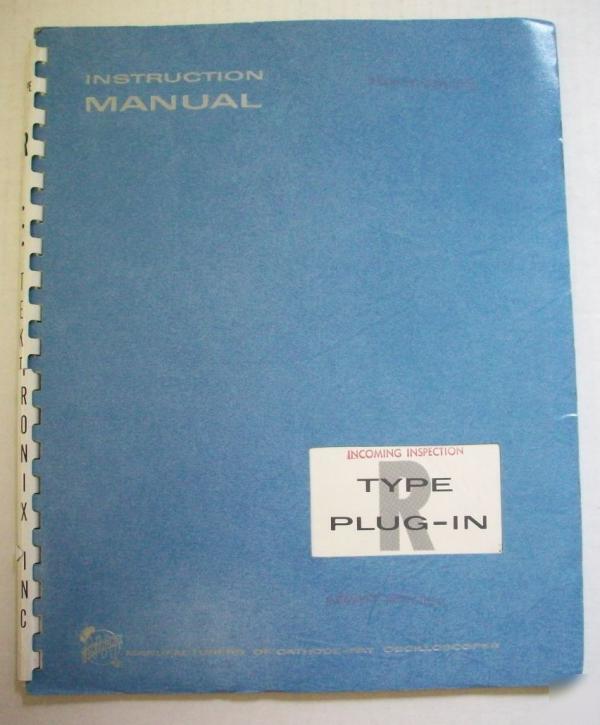 Tektronix type r plug-in instruction manual - $5 ship 