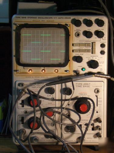 Tek 564 MOD121N storage oscilloscope auto-erase+modules