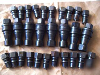 8 complete hydrolic couplers-also 20 male couplers