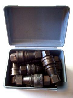 8 complete hydrolic couplers-also 20 male couplers