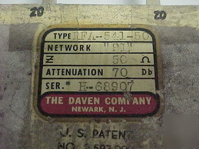 Daven rfa-541-50 50 ohm 70DB attenuator