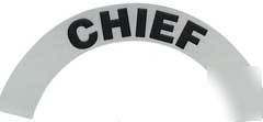 Firefighter helmet reflective crescent-chief