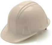 4 pt. ratchet suspension hard hat- white