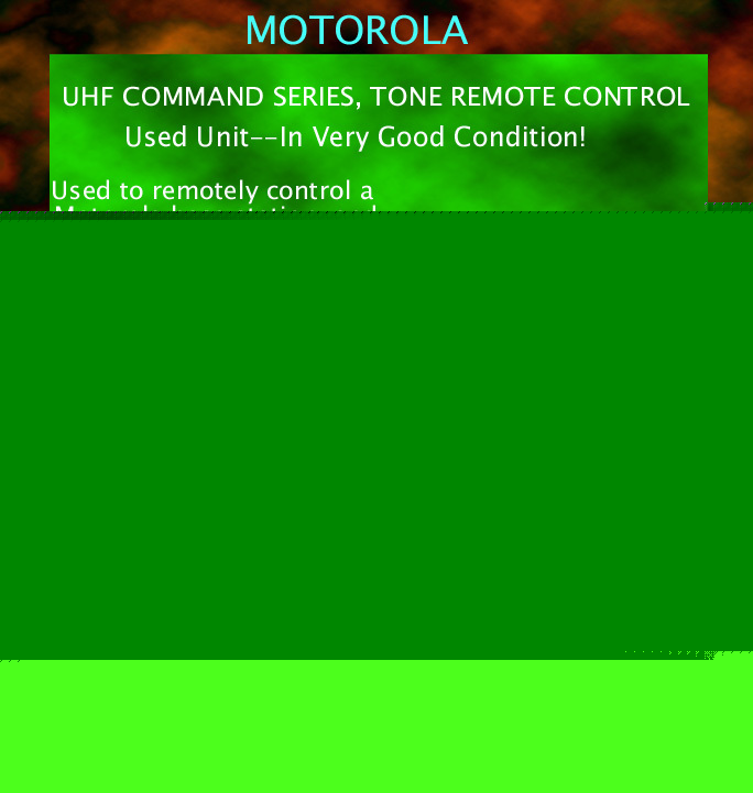 Motorola uhf tone remote control desk set (for base)