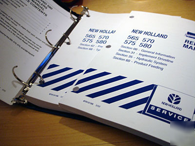 New holland 565 570 575 580 hay baler service manual nh