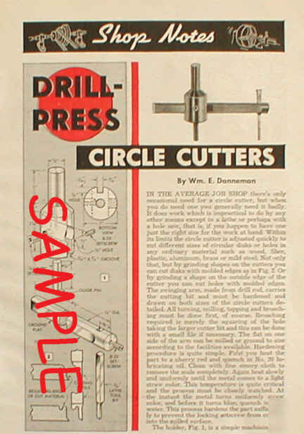 Precision circle cutter plans great lathe project