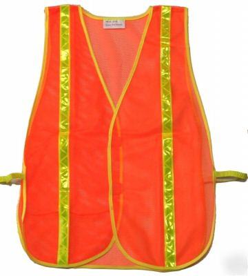 12 traffic police construction safety vest vests orange