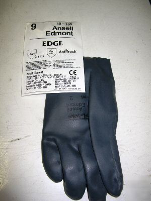 Ansell edmont slip on gloves size 9 #40-105