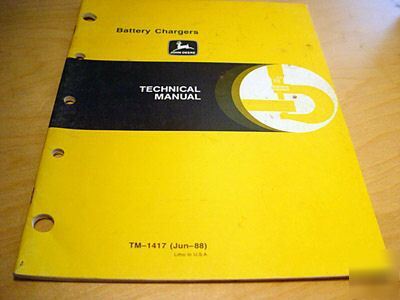 John deere battery charger service technical manual jd