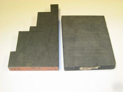 Two edm emd carbon graphite slabs