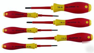 Wiha 6 pc fully insulated torx screwdriver set 