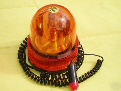 Safety amber revolving light (tractors) 12V