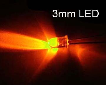 100 3MM 3000MCD led lamp - ultra bright orange leds diy