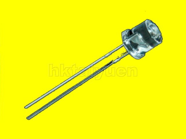 100X yellow 5MM wide angle flat top led free resistors