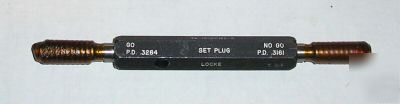 3/8-12 acme 2 - ring set plugs - go nogo plug gage 