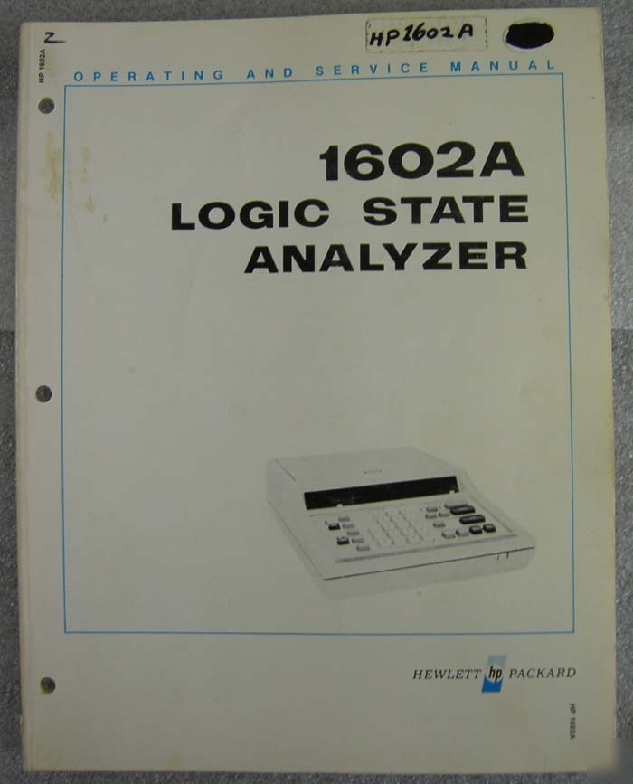 Hp 1602A logic state analyzer manual