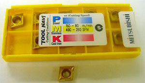 10 pcs. mitsubishi ccmt 32.50.5, us 735 carbide inserts