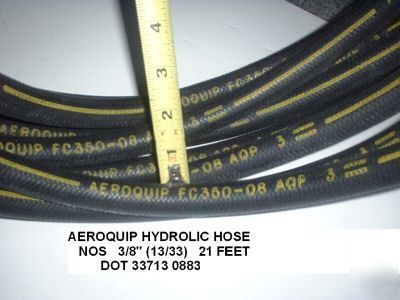 Aeroquip hydrolic hose 21 feet industrial dot approved 