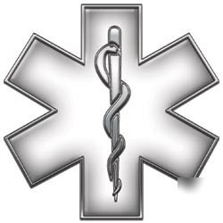 Emt ems mfr medic decal reflective 4