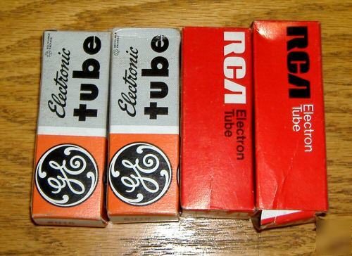 Four (4) nos 6U10 triple triode vacuum tubes