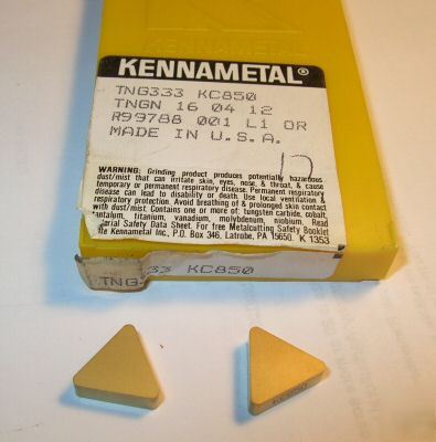 Kennametal carbide inserts tng-333 KC850