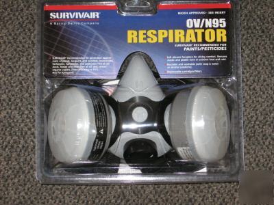 Survivair ov/N95 gray half mask paint respirator
