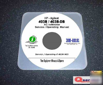 Hp - agilent 403B / 403B-db service - operating manual