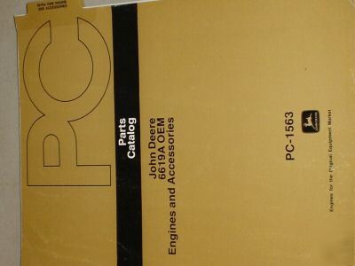 John deere 6619A engine & accessories parts book manual