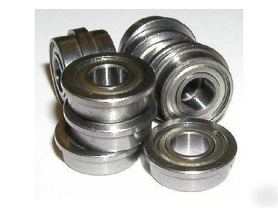 10 flanged ball bearing 3X8X3 mm metal shields bearings