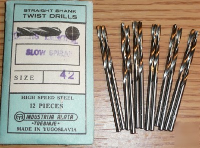 12PC jobber length #42 hss drill - yugoslavia