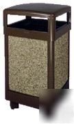 29 gl. aspen outdoor receptacle trash uni R36HT-201PL