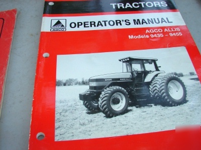 Agco allis tractor factory operators manual 9435 - 9455