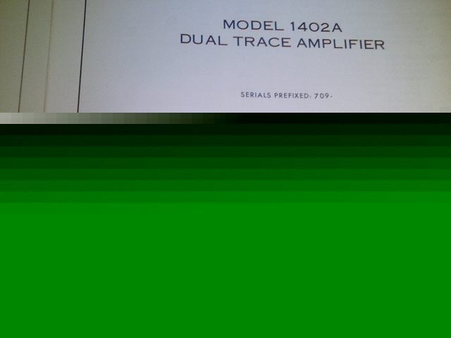 Hp 1402A dual trace amplifier op./service manual *nice