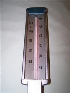 Industrial gauge thermometer 30 to 240 f straight stem