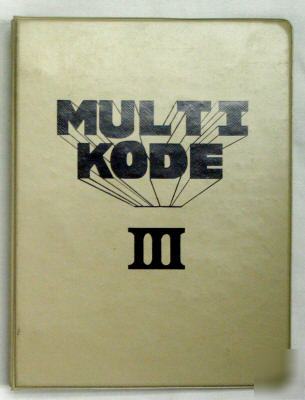 Multi kode - locksmith code book - boats-specialty keys