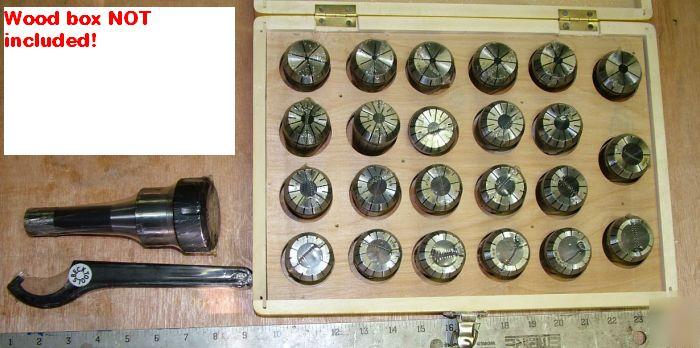 New 23 pc er 40 collet set morse taper 3 for lathe etc