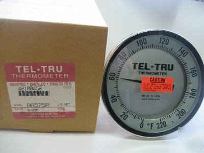Tel-tru bi-metal thermometer (AA575R) 0-220F range 