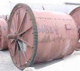 Used: abbe ball mill, carbon steel, jacketed, 6' diamet