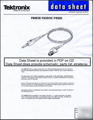  tek P6063B probe data sheet 062-2928-01