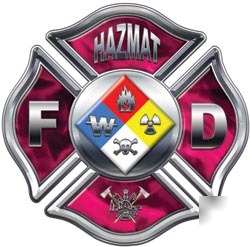 Firefighter hazmat decal reflective 4