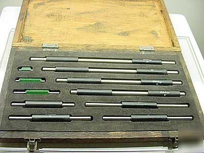 Mitutoyo micrometer standards rods 167 1-11 set in case